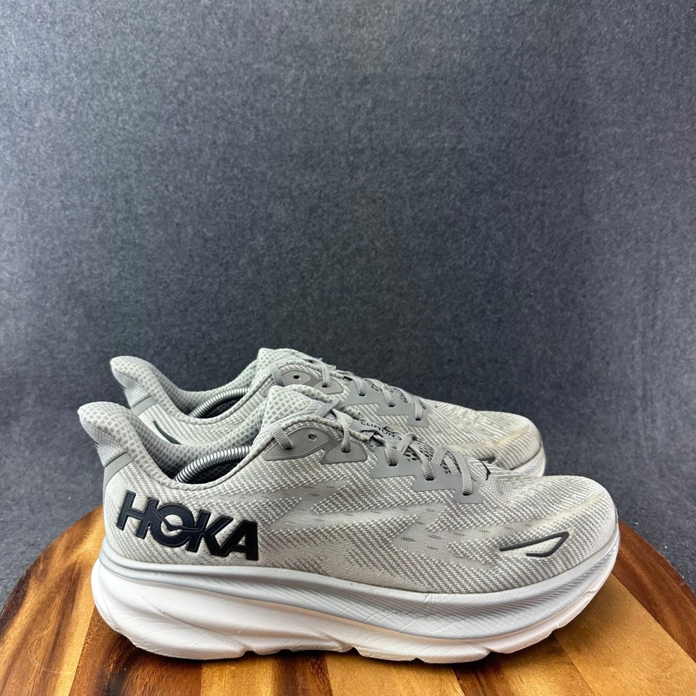 Hoka One One Clifton 9 Harbor Mist Black Running Shoes 1127895 HMBC Mens 13D
